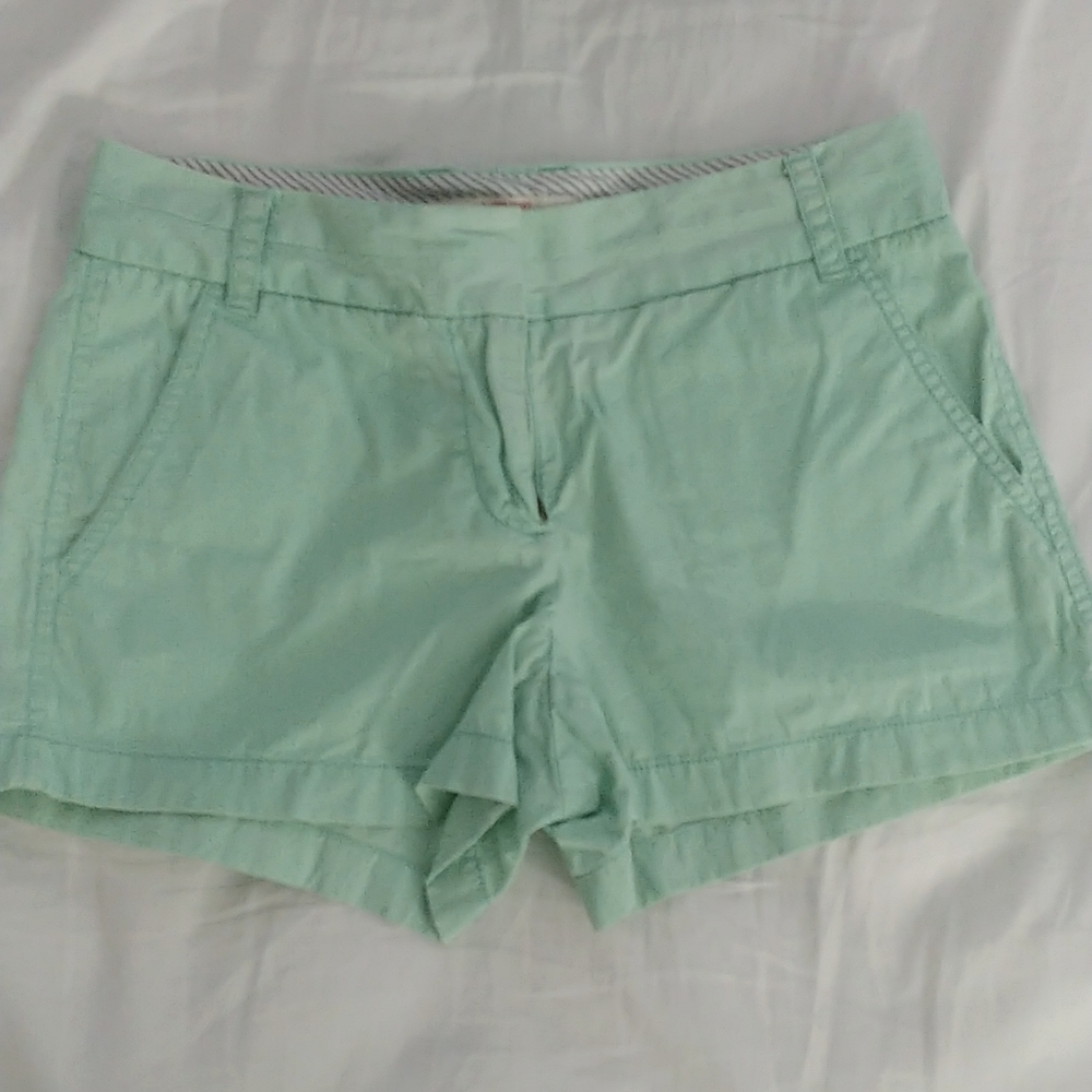 J. Crew mint green Chino shorts size 0